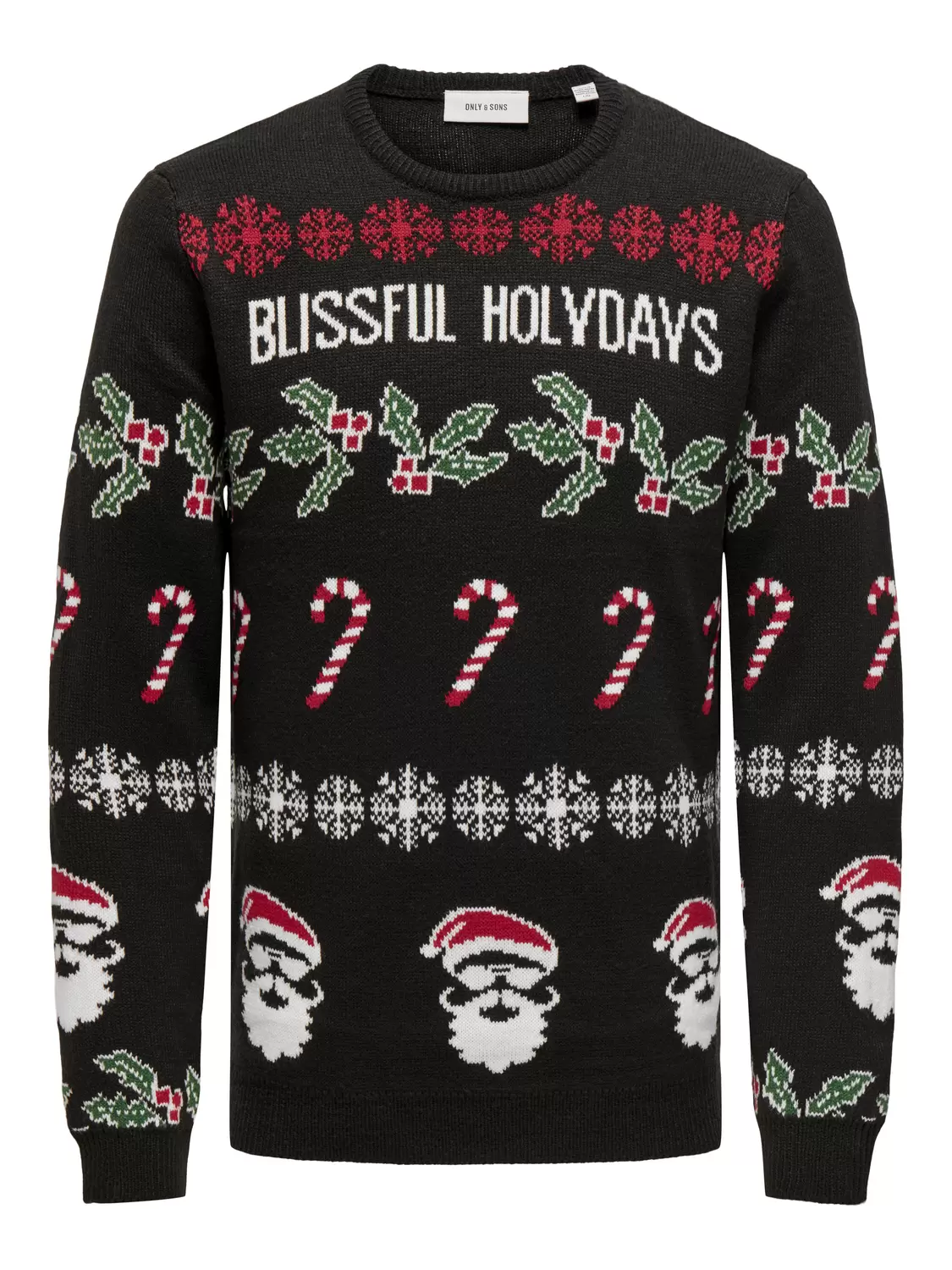 ONSXMAS REG 5 ALLOVER CREW KNIT