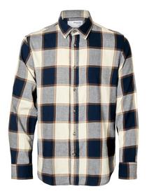 SLHREG-OWEN FLANNEL MIX CHECK SHIRT LS