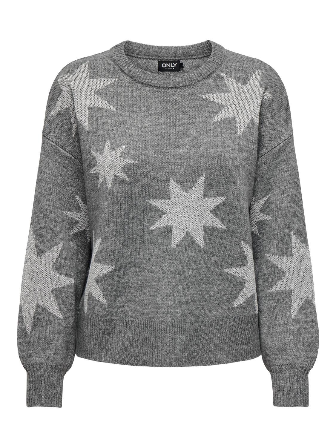 ONLROSIE LS O-NECK GLITTER KNT female