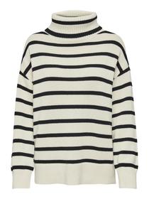 ONLQUEENIE LS ROLL NECK KNT - 180083001/Birch/Blac