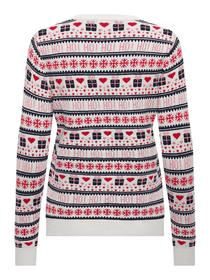 ONLXMAS PRESENT LS O-NECK KNT