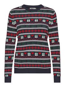 ONLXMAS PRESENT LS O-NECK KNT