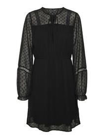 VMLEAH LS SHORT LACE DRESS WVN GA