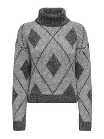 JDYZOEY LIFE L/S RN JACQUARD PULLOV