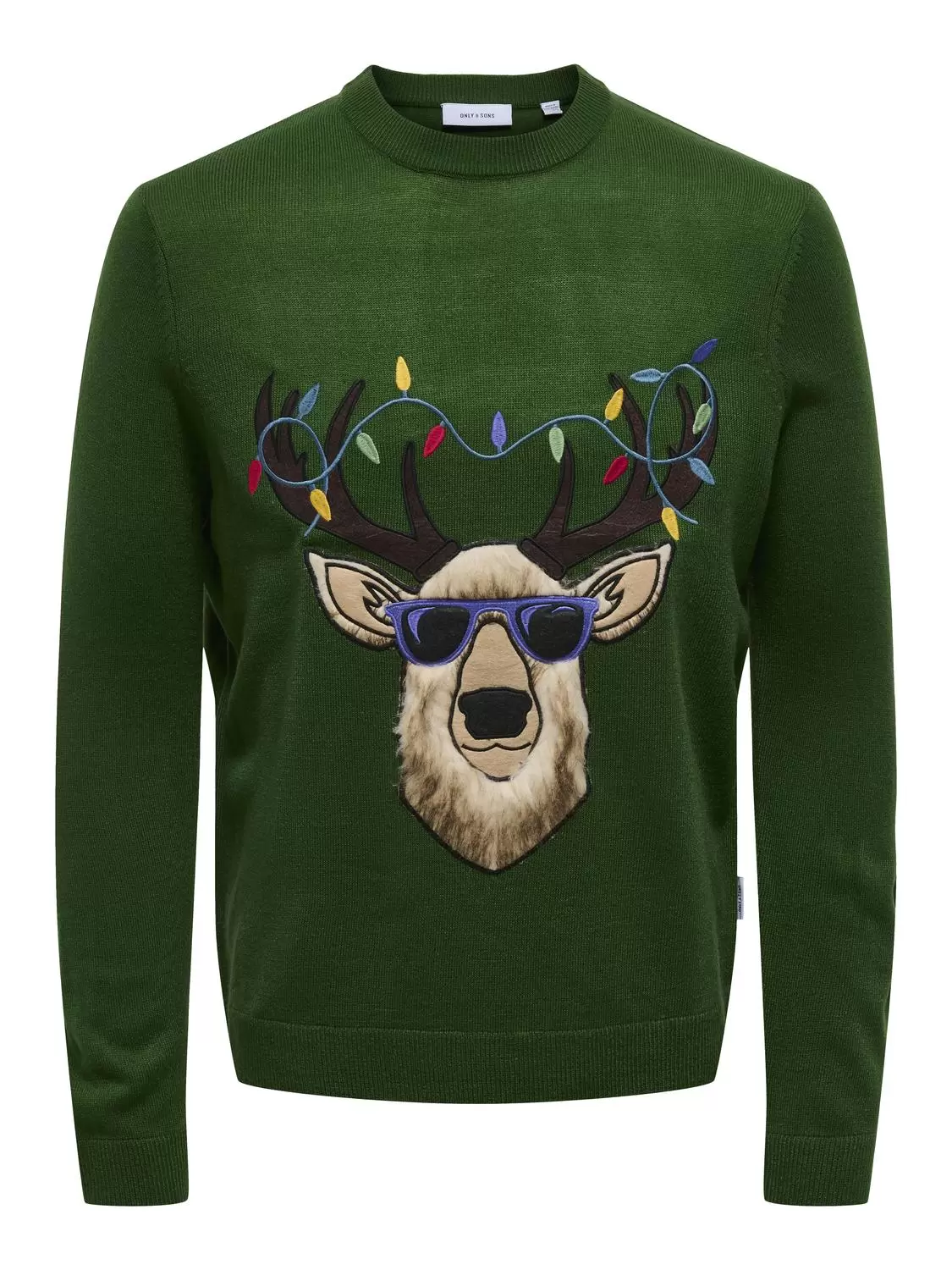 ONSXMAS REG 5 APLICATION CREW KNIT