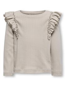 KMGALICE LIFE L/S O-NECK FRILL TOP JRS