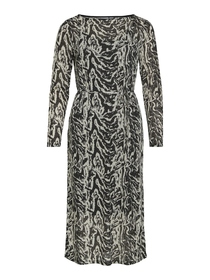 VILARINE NALA BOAT NECK L/S MIDI DRESS