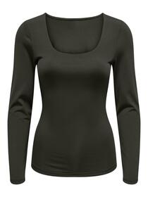 ONLEA L/S 2-WAY DEEP NECK TOP JRS NOOS