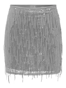 ONLSPACY SHORT SEQUINS SKIRT WVN CS