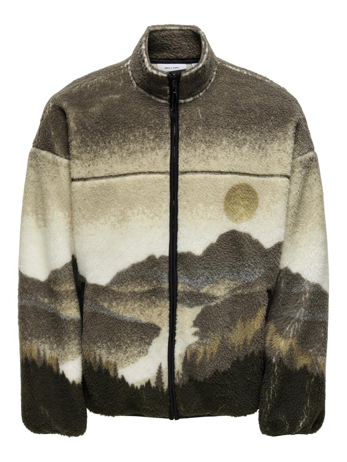 ONSBLAZE AOP FULL ZIP HIGH NECK male