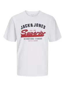 JJELOGO TEE SS O-NECK 2 COL SS25 SN - 178074/White