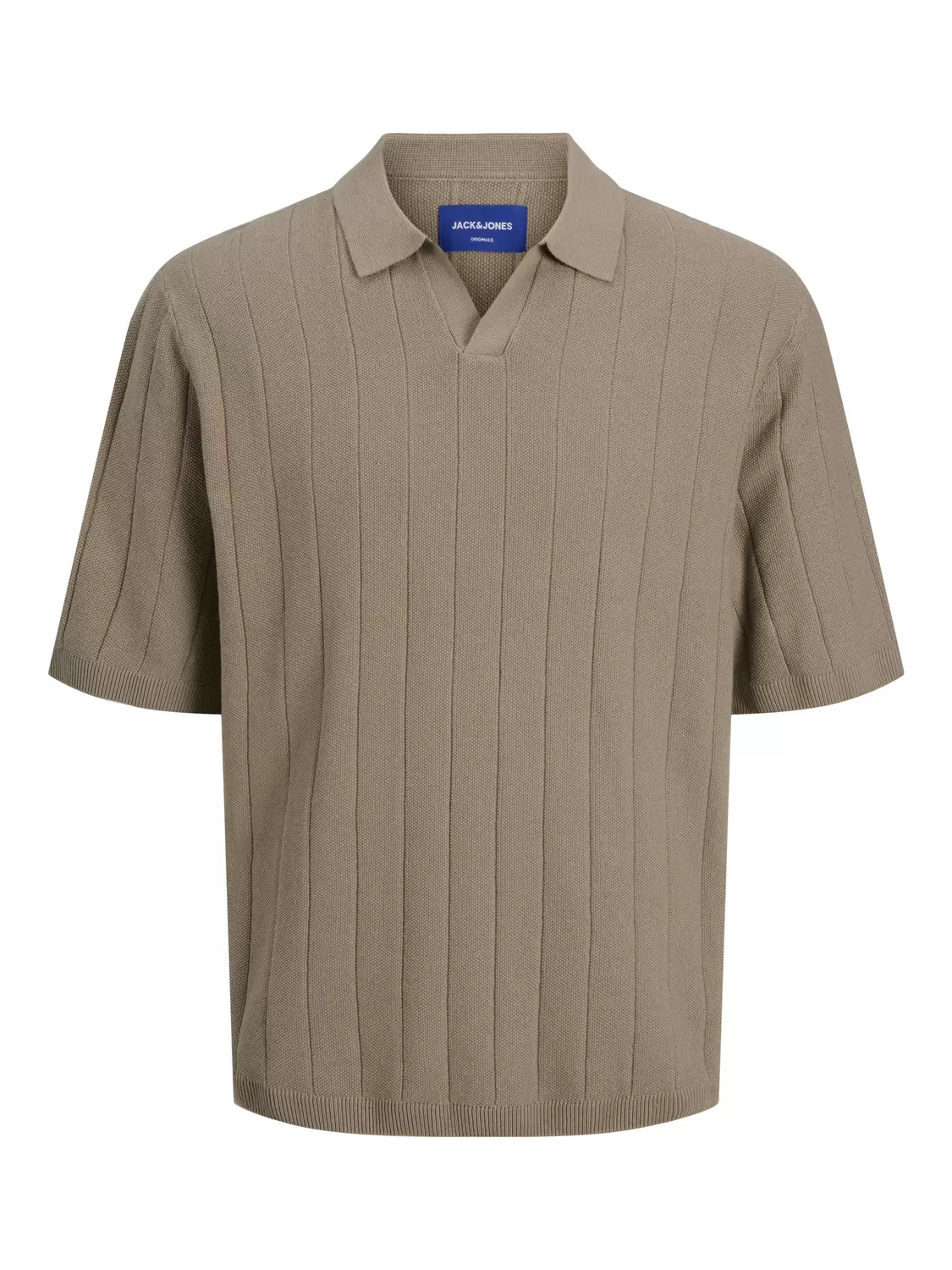 JORVARENNA KNIT SS SPLIT NECK