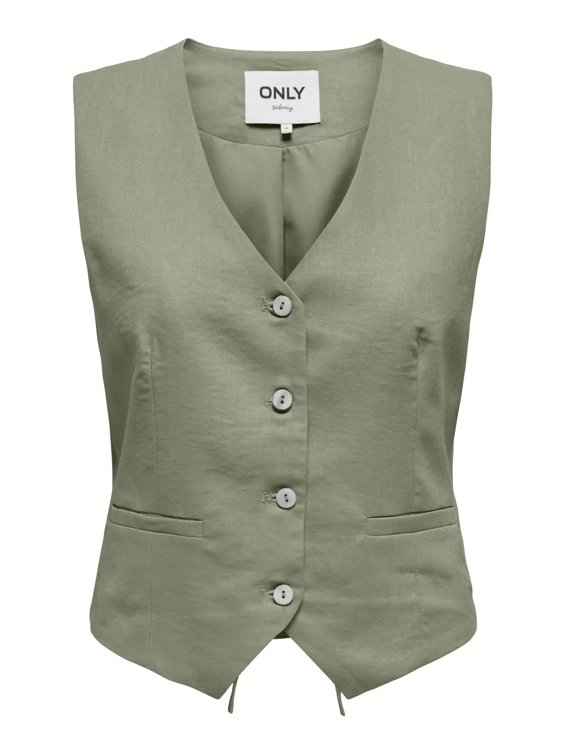 ONLCARO S/L LINEN BLEND VEST CC TLR - 268895/Tea