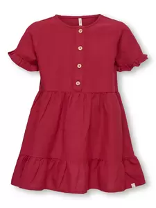 KMGANNABELL S/S LINEN DRESS PNT