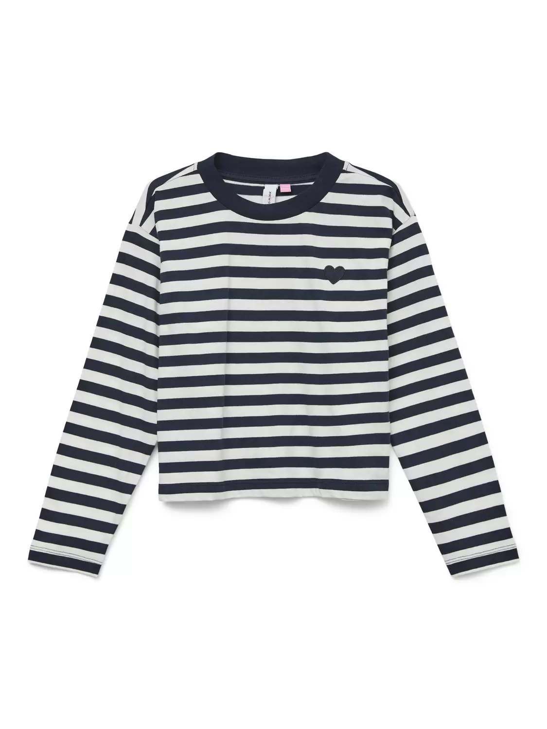 VMLEILA STRIPE LS SHORT TOP GIRL NOOS