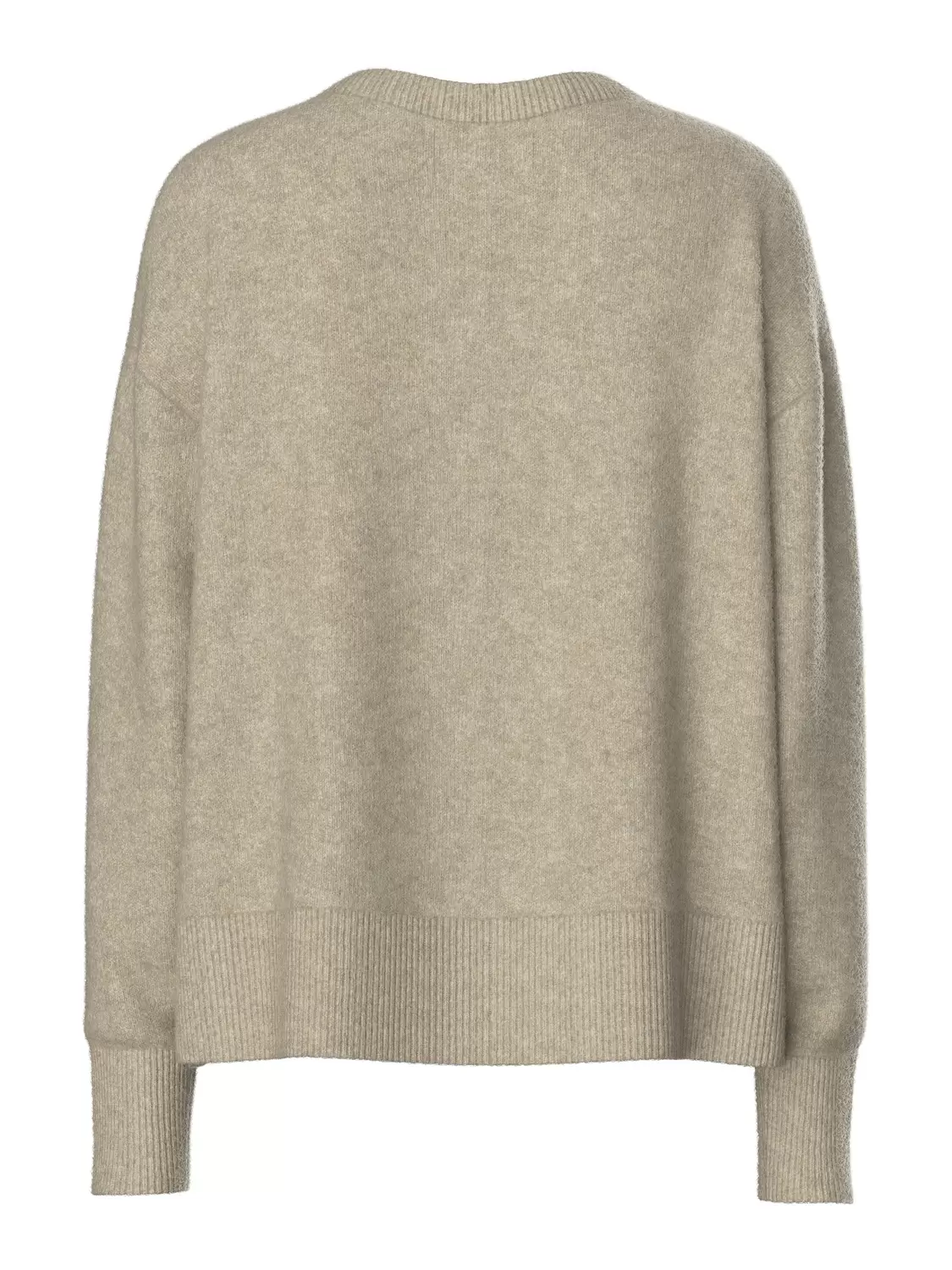 PCMALOU LS O-NECK CUTLINE KNIT NOOS female