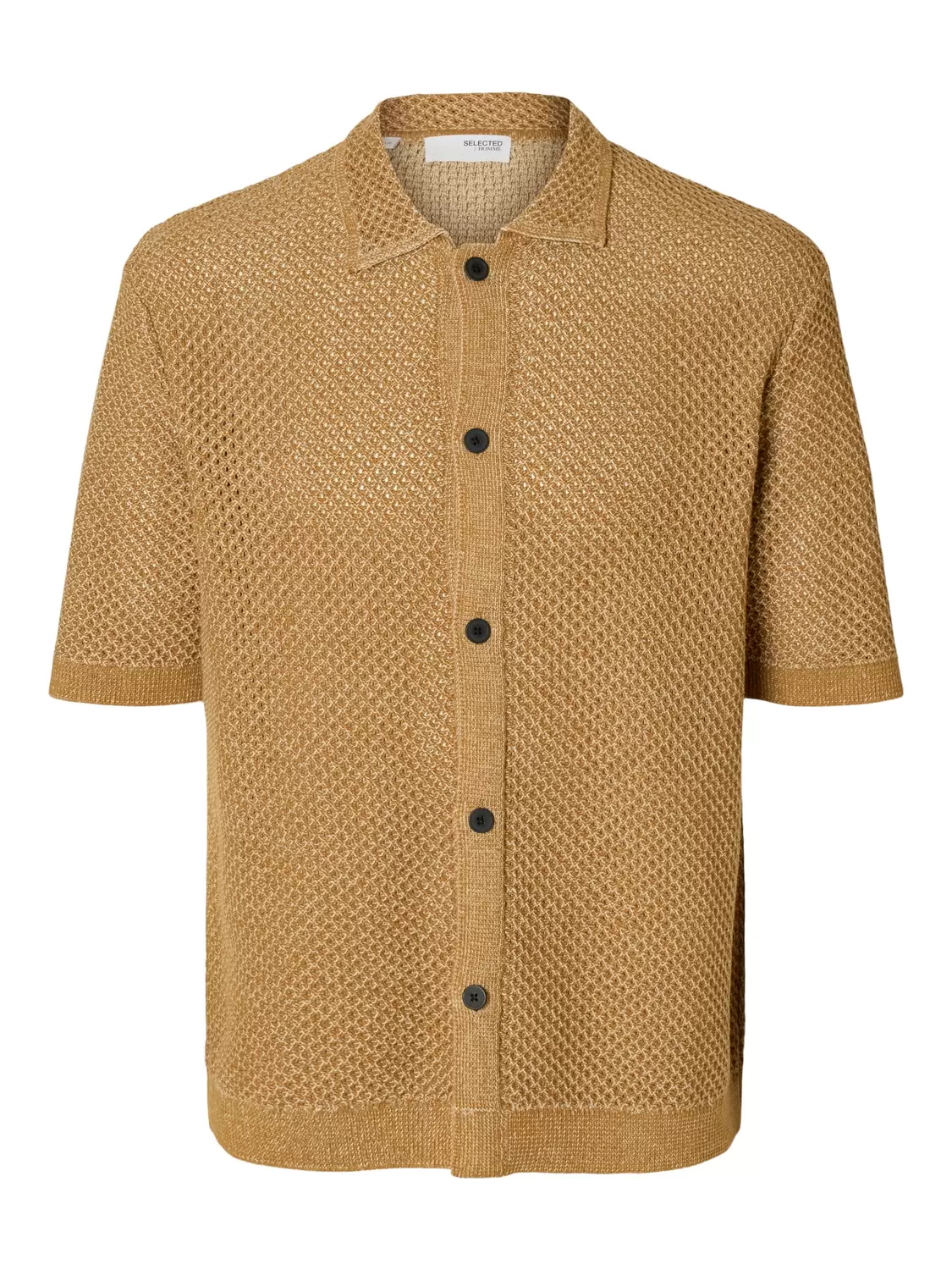 SLHGINGER SS KNIT RELAXED POLO CARDIGAN