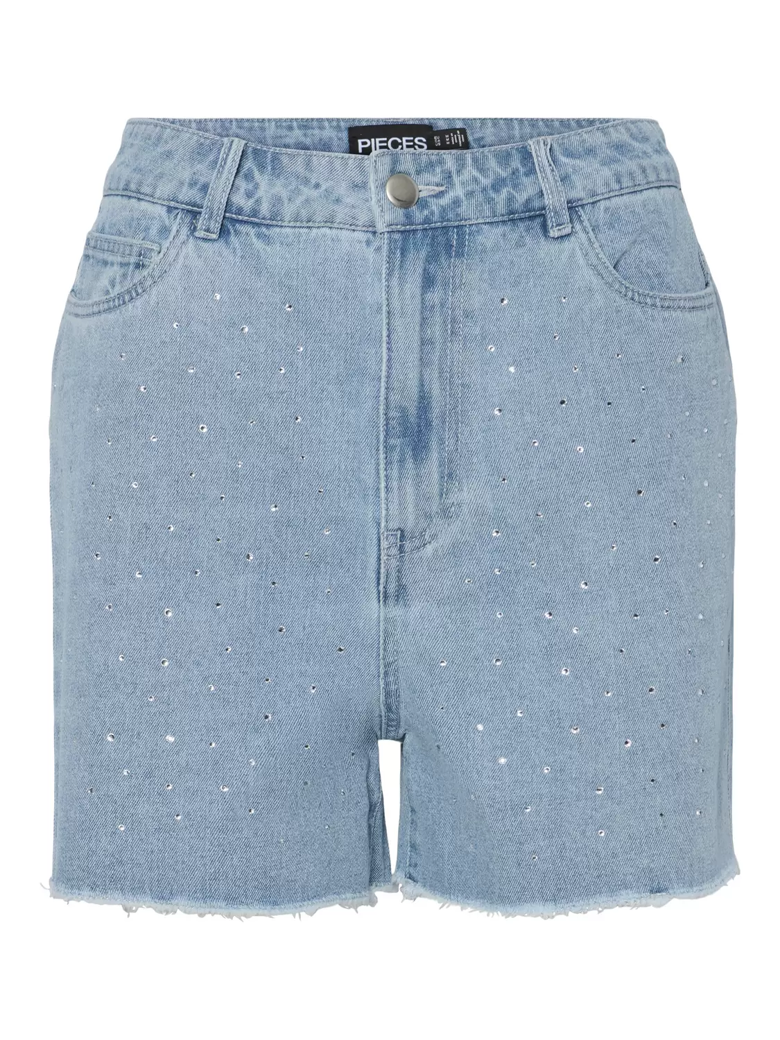 PCTAMRA HW RHINESTONE DENIM SHORTS