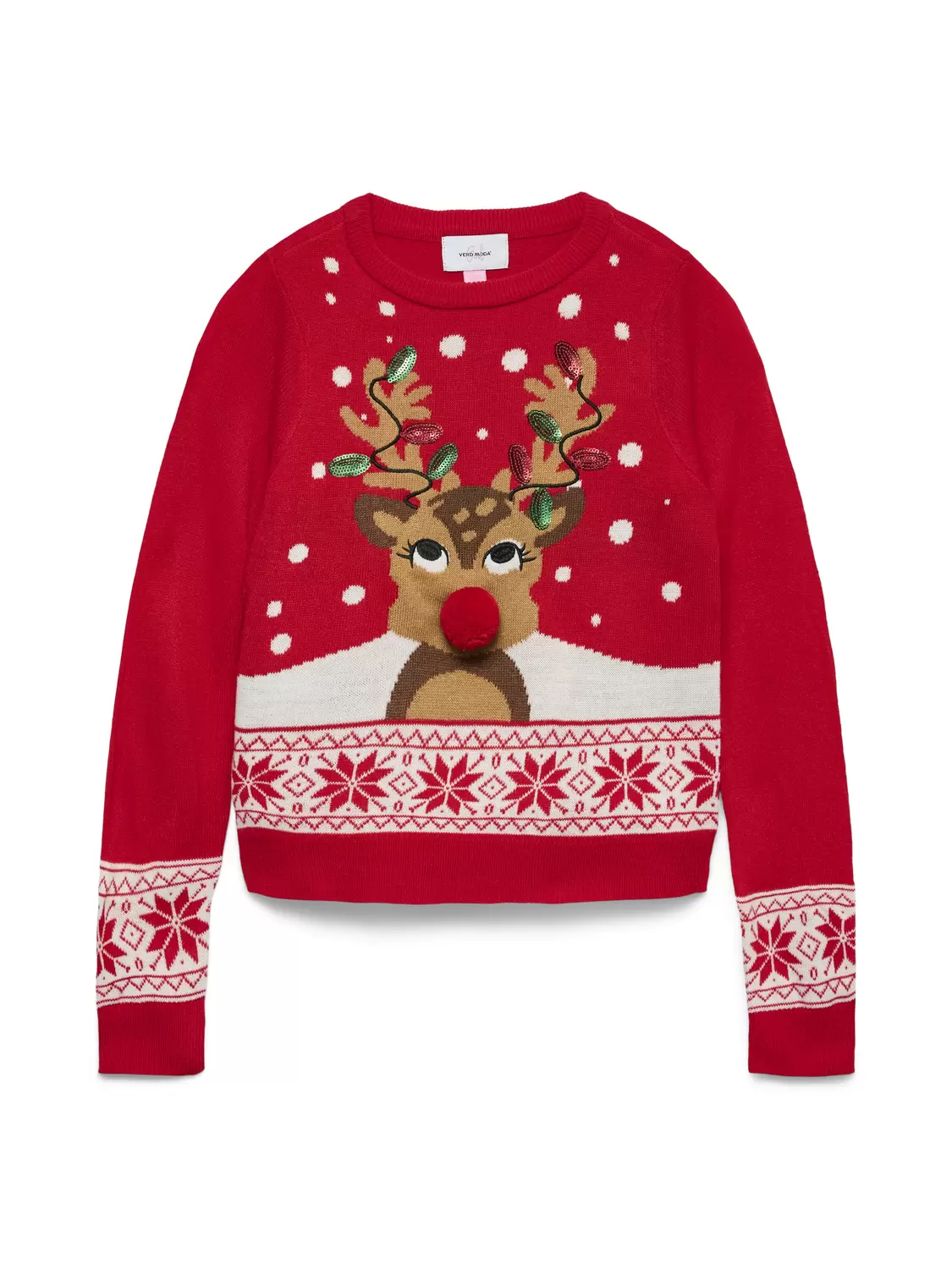 VMFROSTYDEER LS O-NEK PULL. XMAS GIRL
