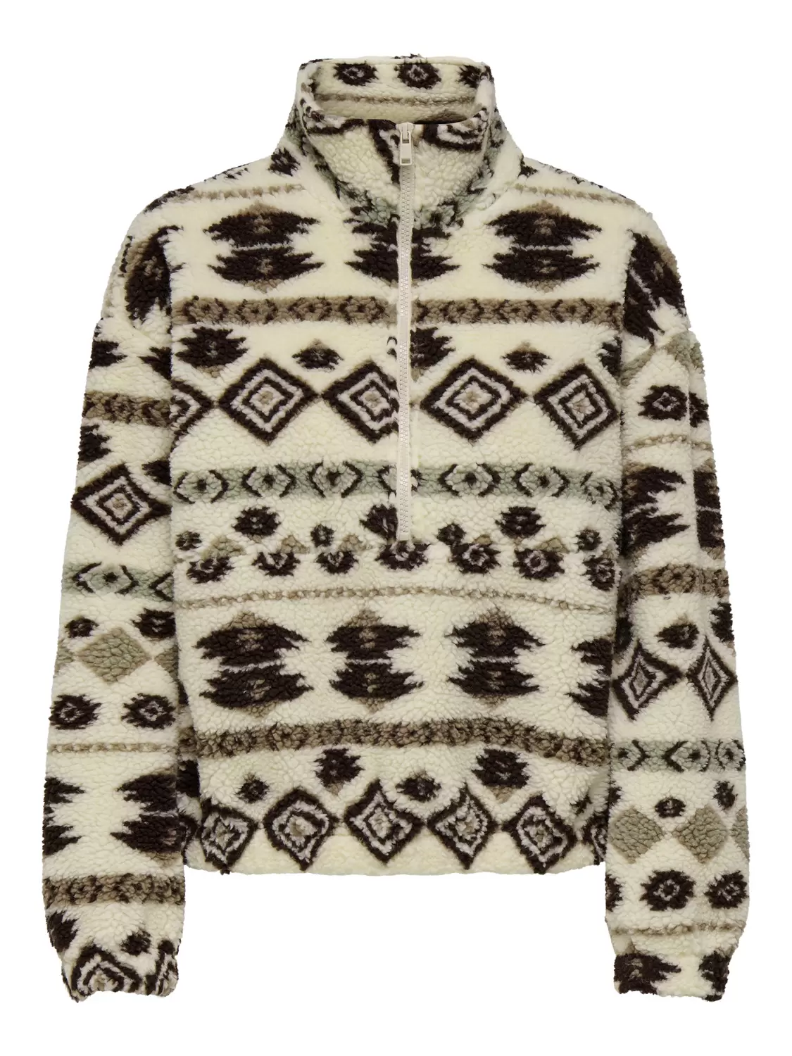 ONLJANNE AZTEC TEDDY L/S HALFZIP CC SWT