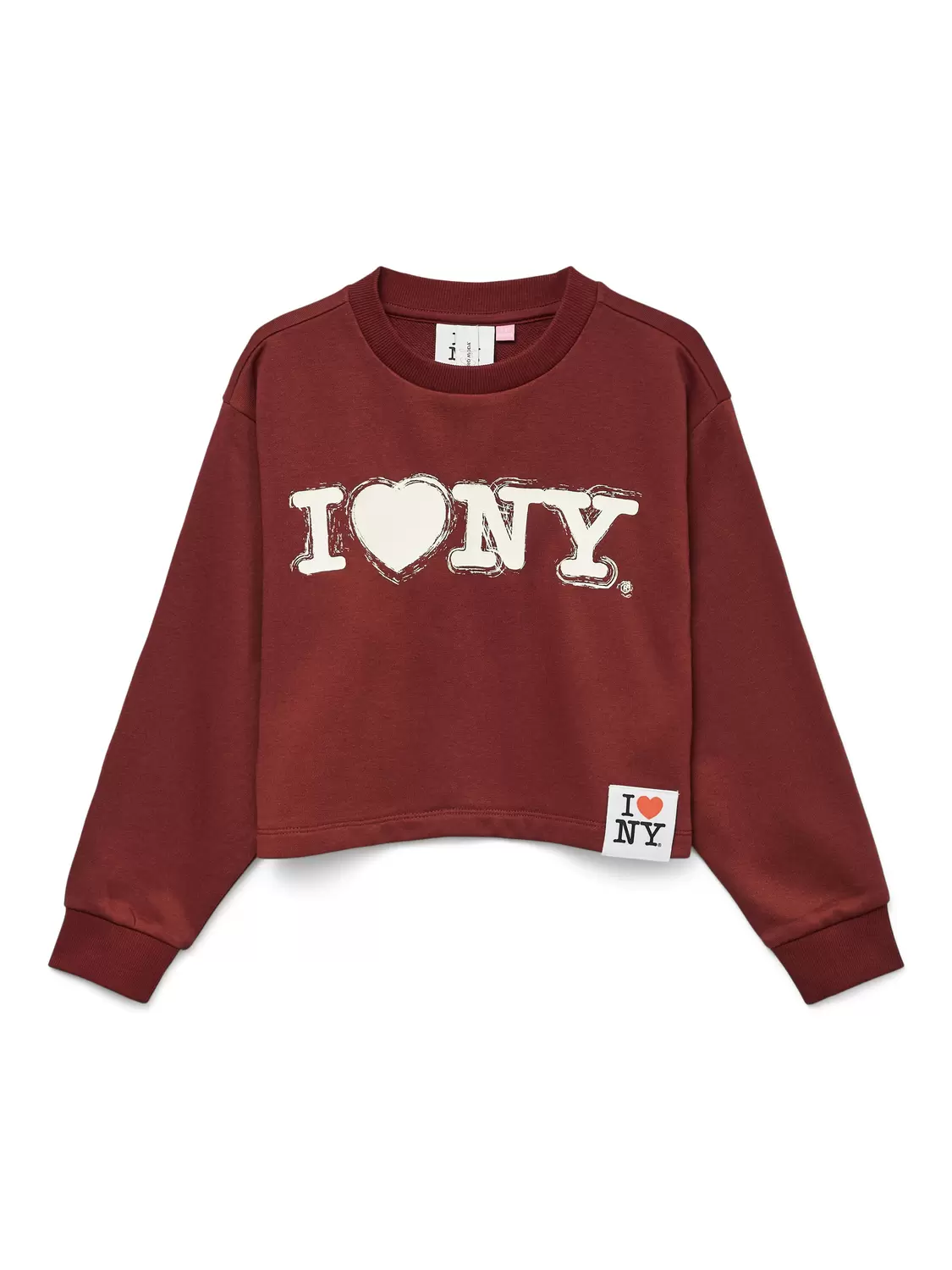 VMNEWYORK RED LS SHORT SWEAT JRS GIRL