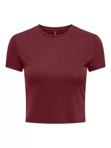 ONLHANNAH S/S O-NECK SHORT TOP JRS - 297558/Ruby W