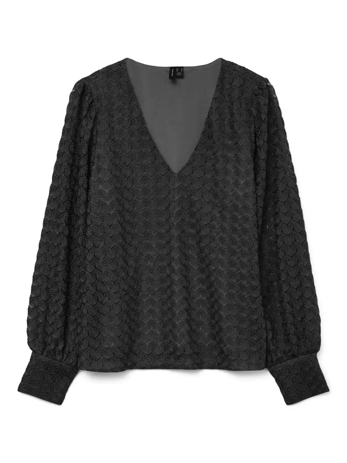 VMBECCA LS V-NECK LACE TOP JRS NOOS