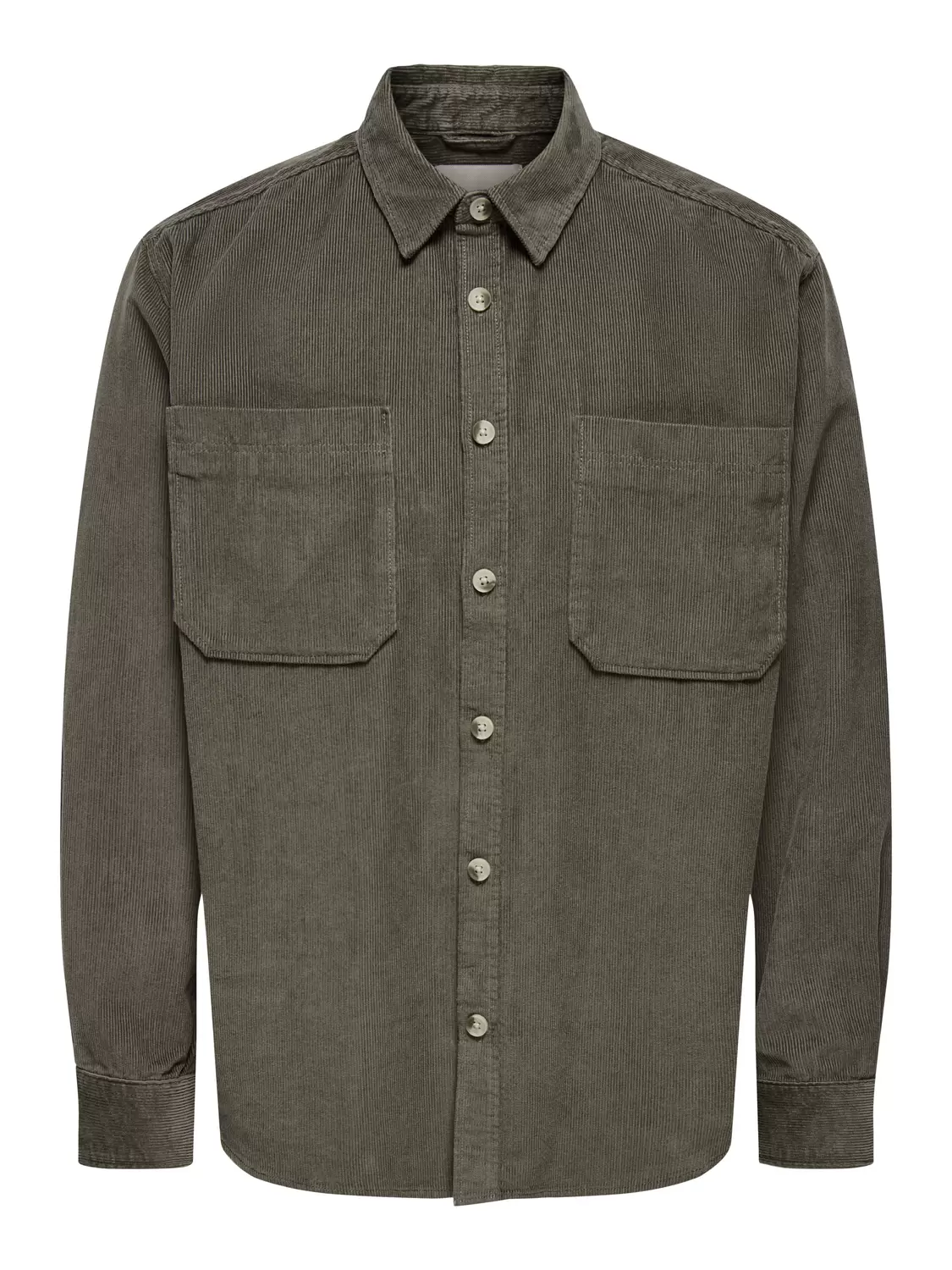 ONSALP RLX 2PKT WASHD CORD LS SHIRT NOOS