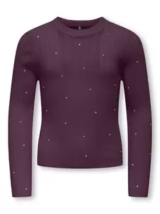 KOGALLY LIFE LS RIB BLING O-NECK CP KNT