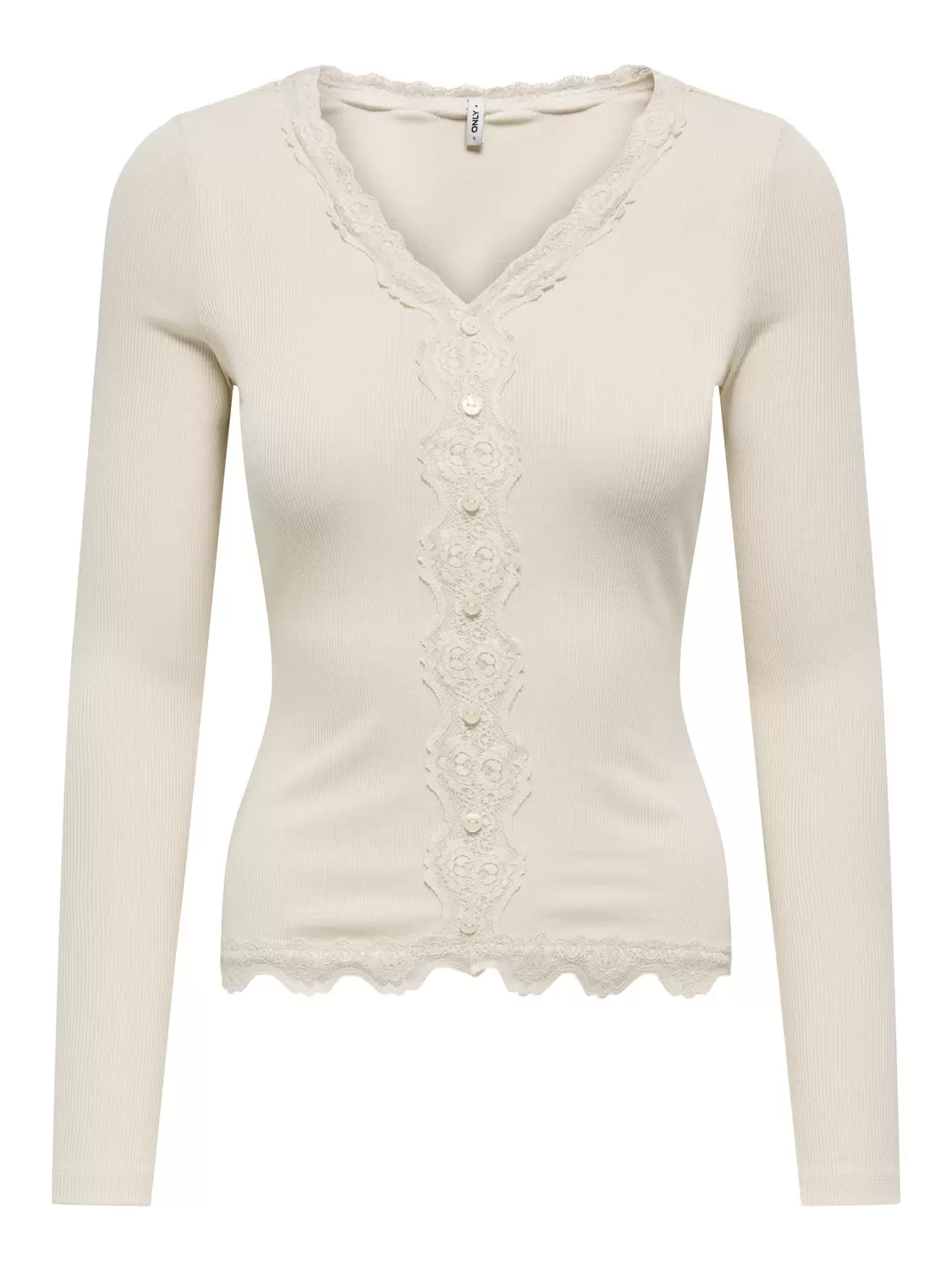 ONLENEA L/S LACE MIX PLACKET TOP JRS