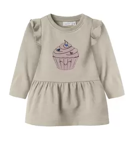 NBFNILDA LS SWEAT DRESS BRU