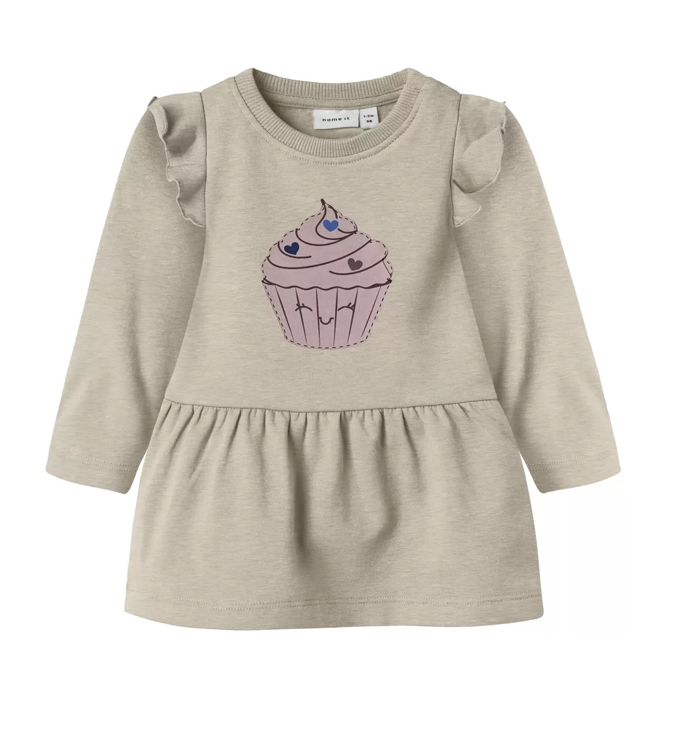 NBFNILDA LS SWEAT DRESS BRU