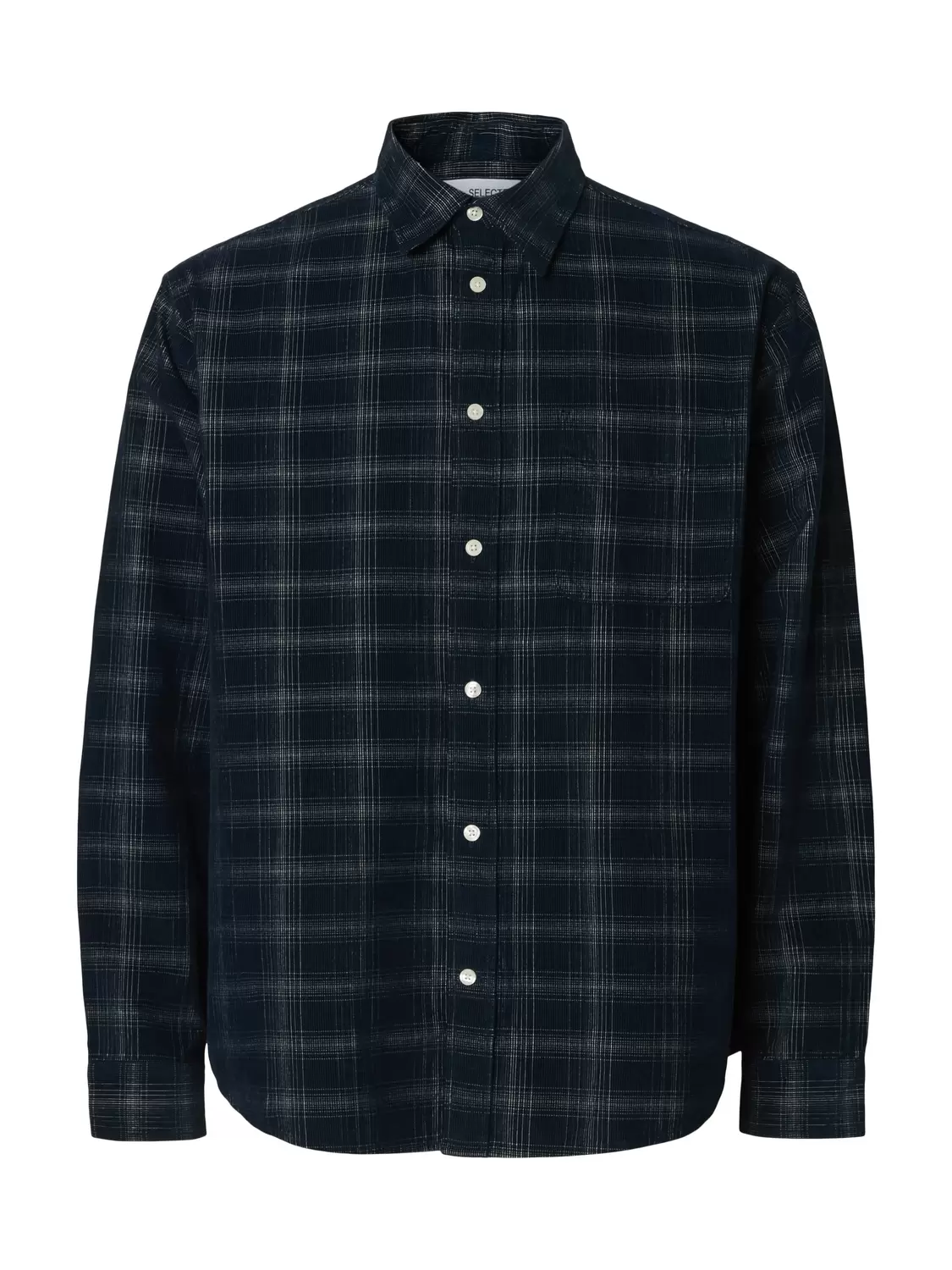SLMREGCLAUS CORD YD CHECK LS SHIRT