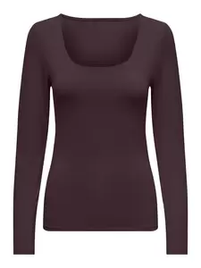 ONLEA L/S 2-WAY DEEP NECK TOP JRS NOOS