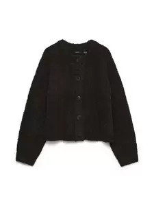 VMCARMEN LS O-NECK CARDIGAN - 297957/Chocolate Tor