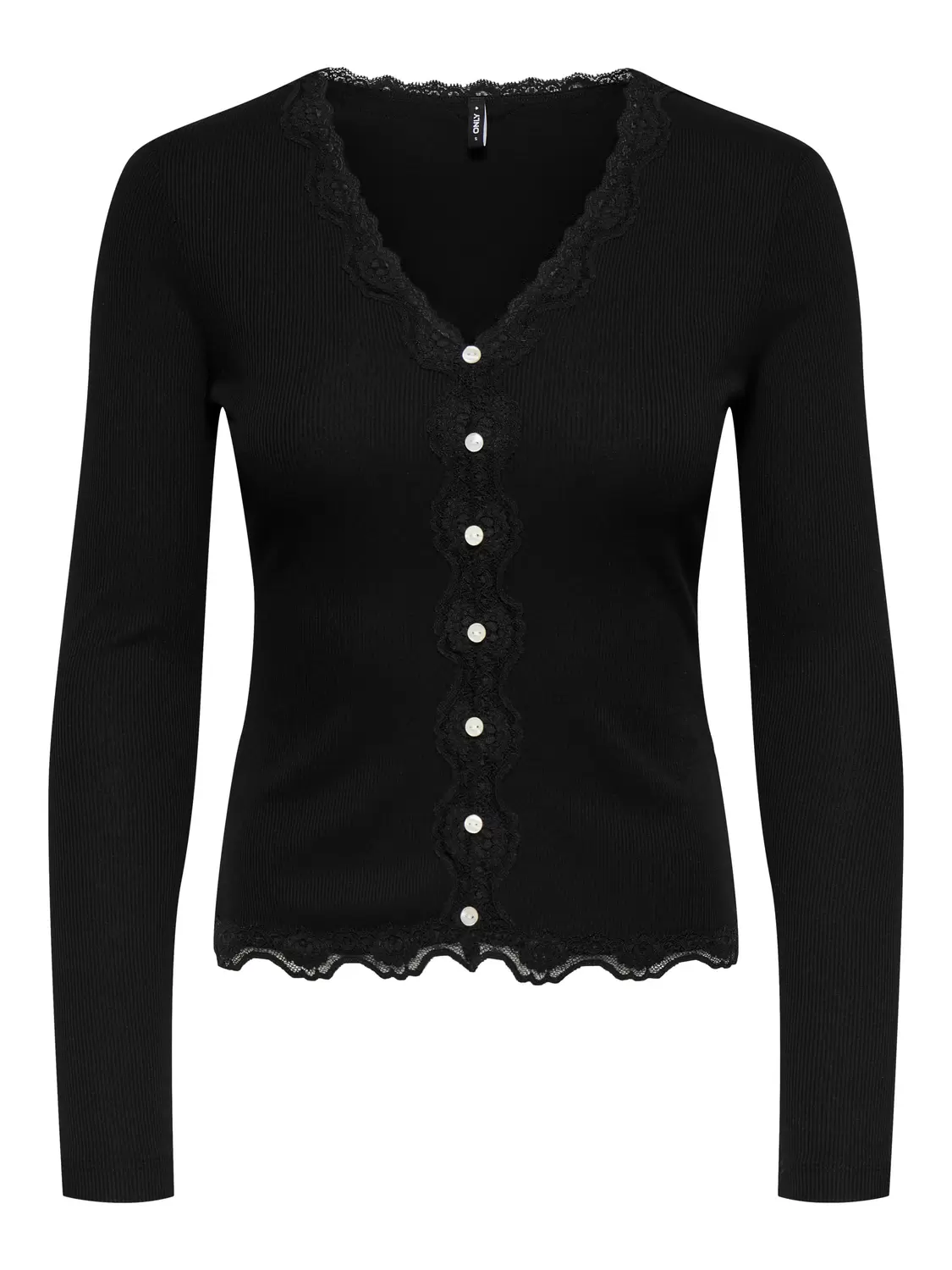 ONLENEA L/S LACE MIX PLACKET TOP JRS
