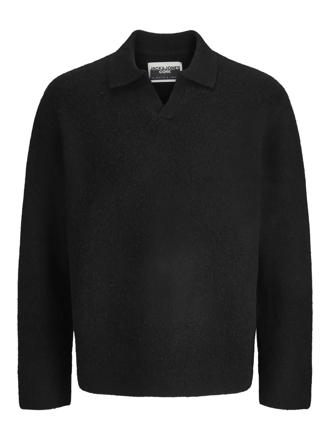 JCOPULSE KNIT JACQUARD LS SPLIT NECK