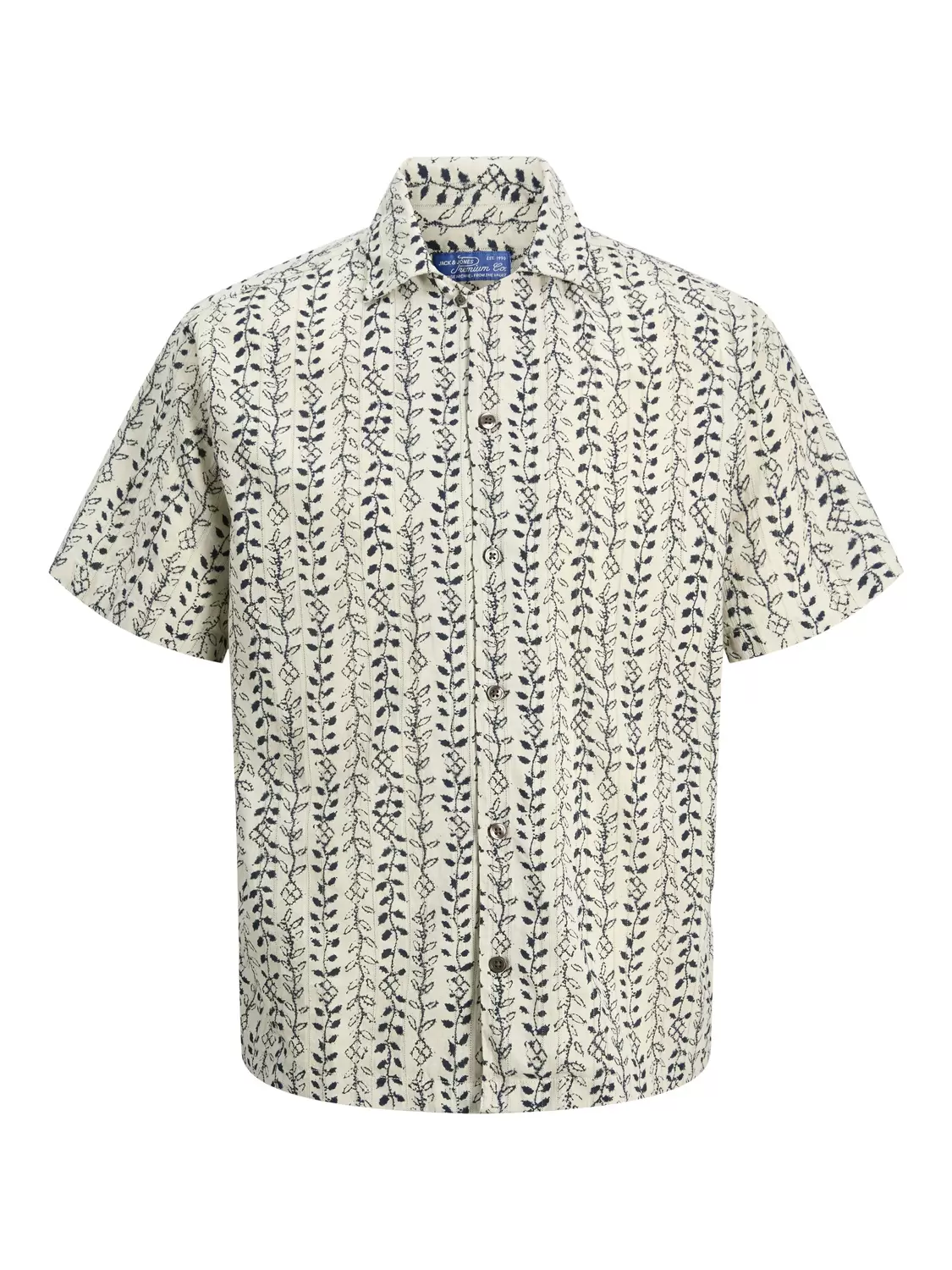 JPRBLULYON PRINT DOBBY S/S SHIRT SN
