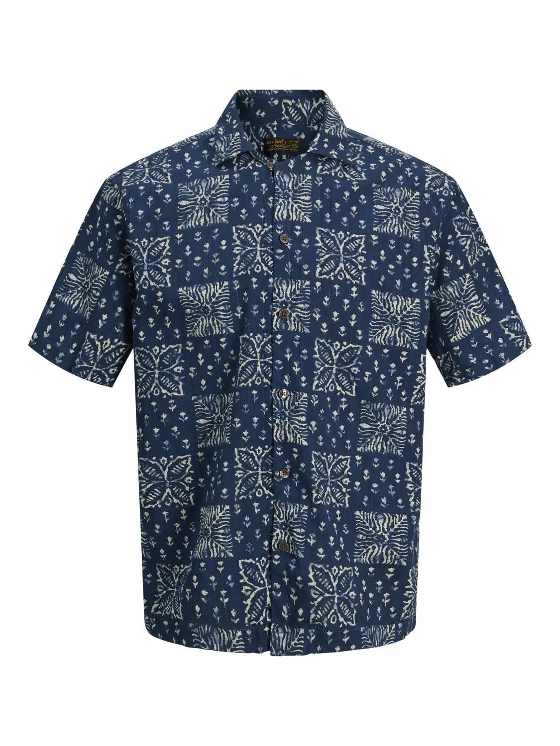 JPRBLULYON PRINT DOBBY S/S SHIRT SN