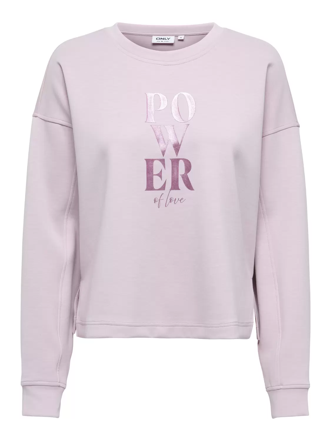 ONLALINA LIFE SLIT O-NECK PRINT CS SWT