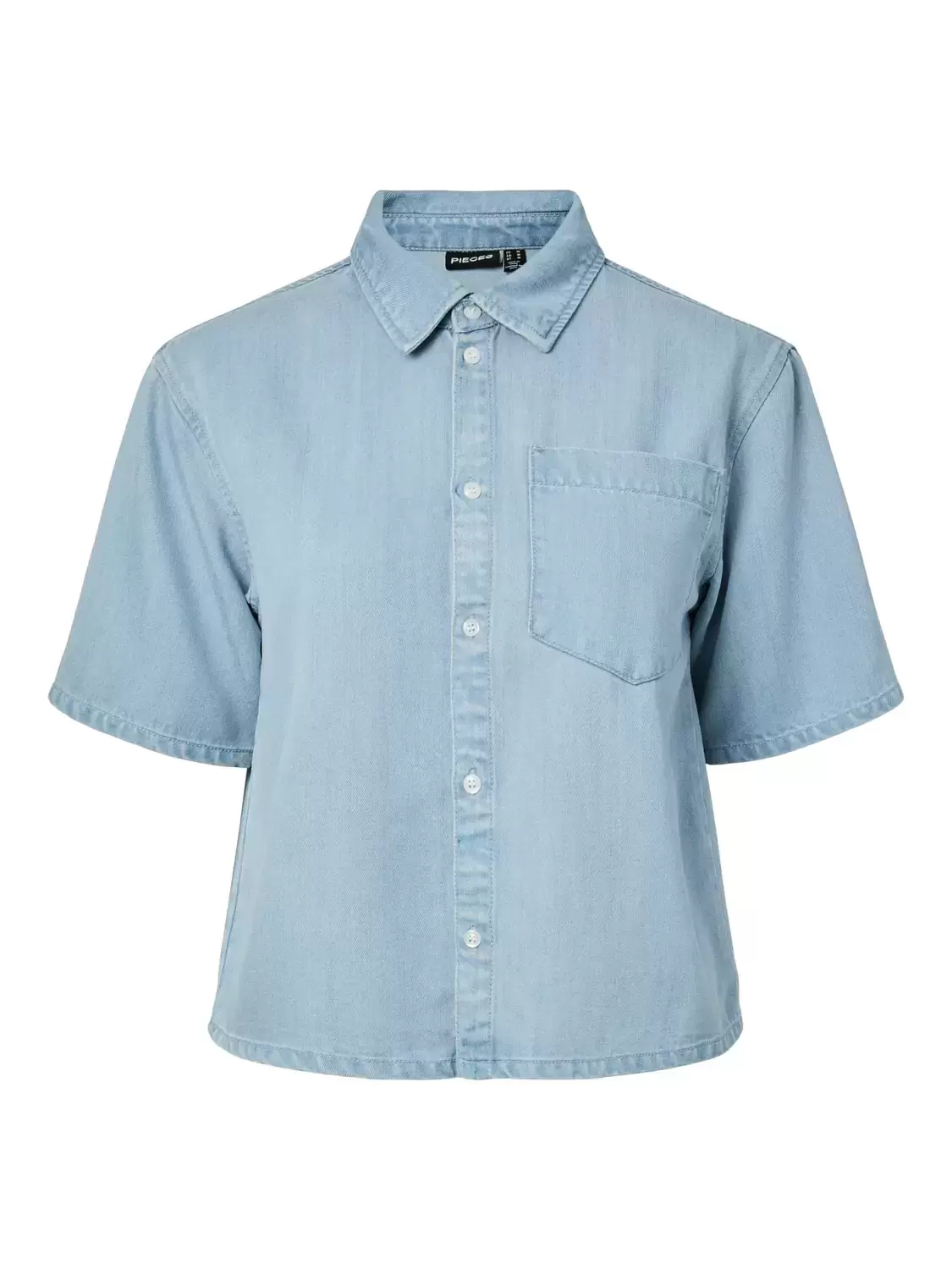 PCSMIDI SS DENIM SHIRT female