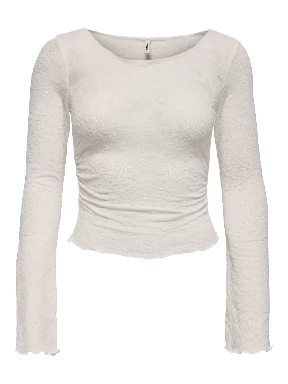 ONLVINNIE L/S BOATNECK RUCHING TOP JRS