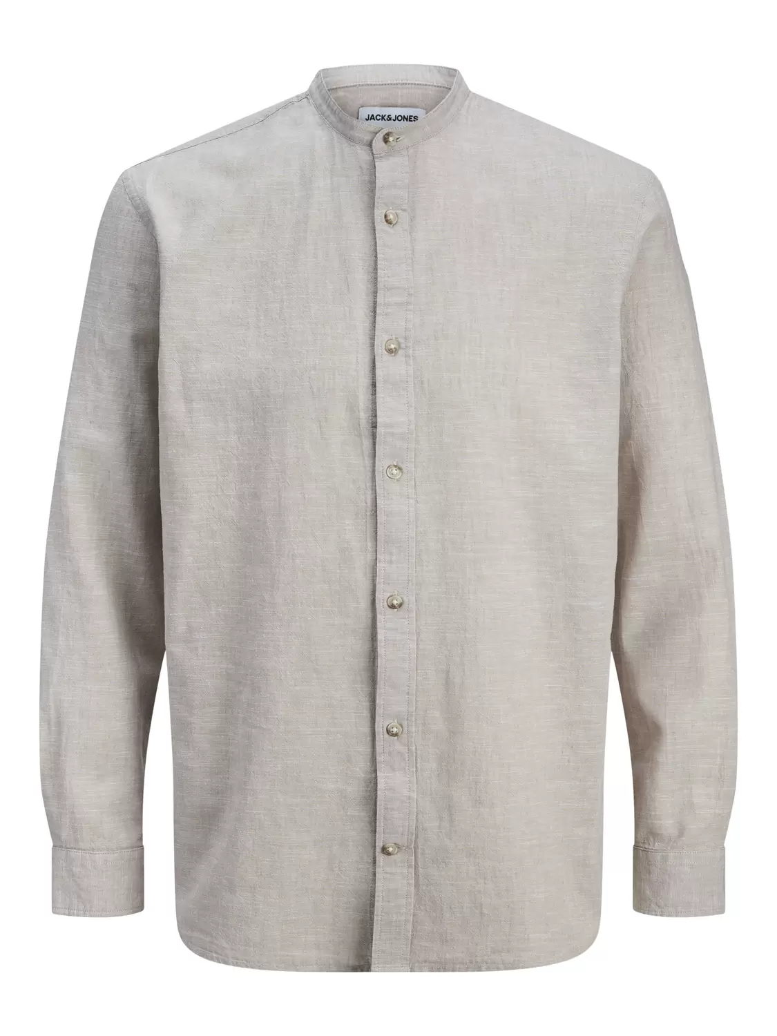 JJESUMMER LINEN BLEND BAND SHIRT L/S SN