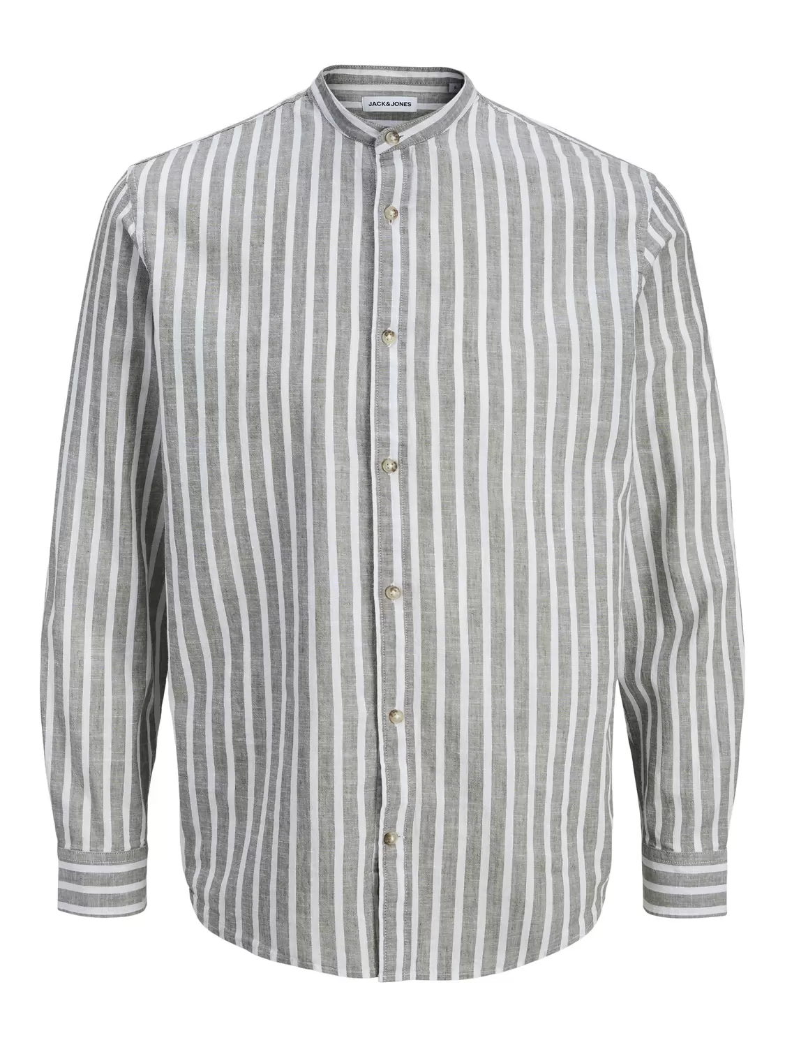 JJESUMMER LINEN BLEND BAND SHIRT L/S SN