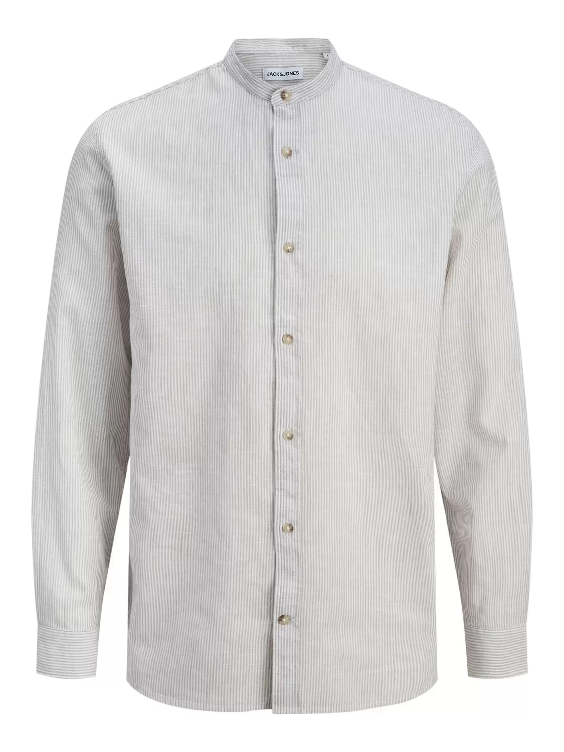 JJESUMMER LINEN BLEND BAND SHIRT L/S SN