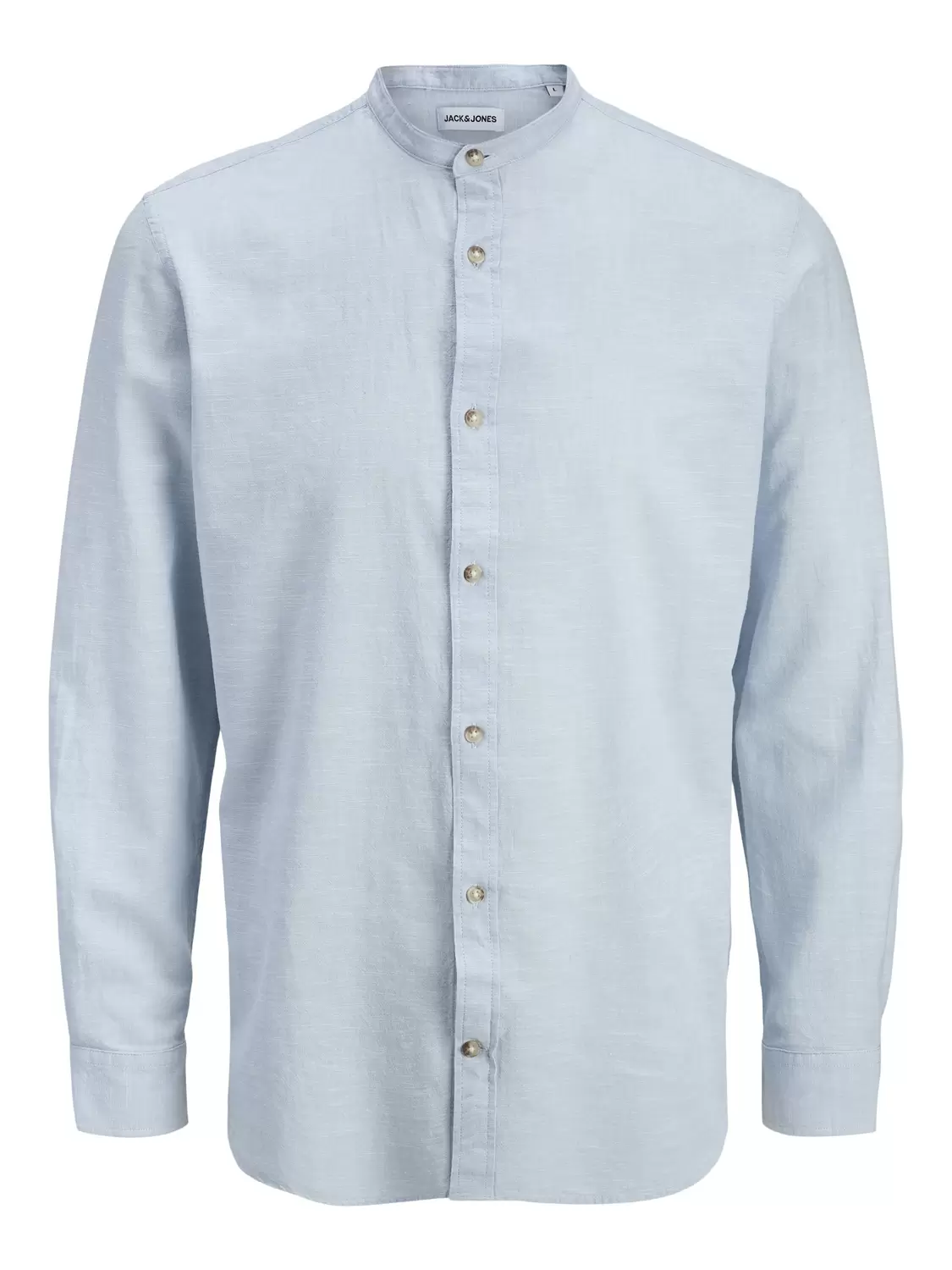 JJESUMMER LINEN BLEND BAND SHIRT L/S SN