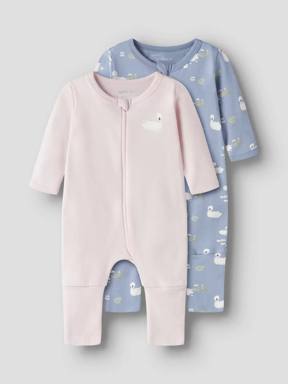 NBFNIGHTSUIT 2P ZIP FF SWAN NOOS