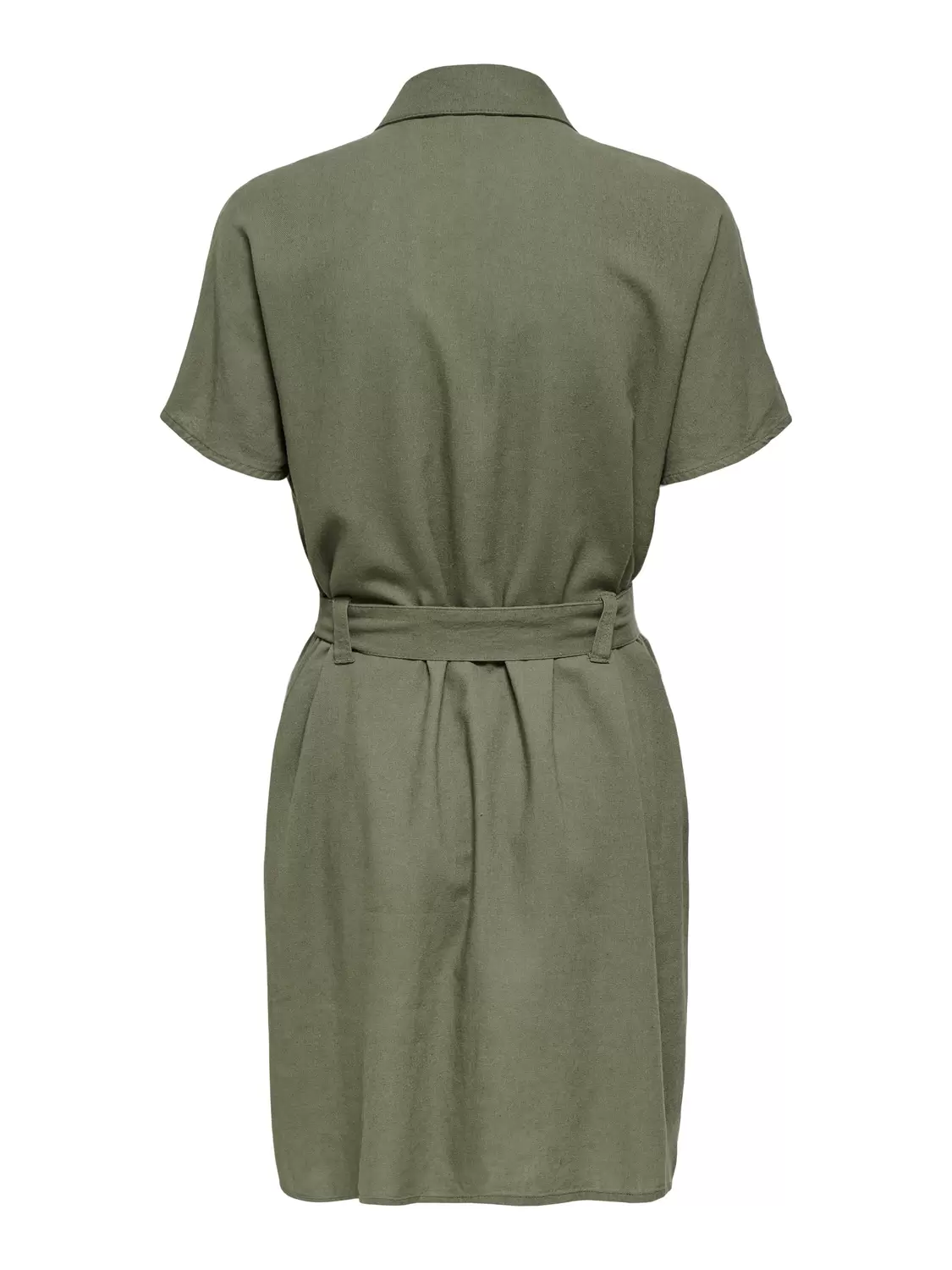 ONLGOA SS LIN BL BELT SHIRT DRESS C female