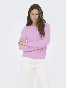 ONLLOYAL LS O-NECK BUTTON CARDI KNT NOOS