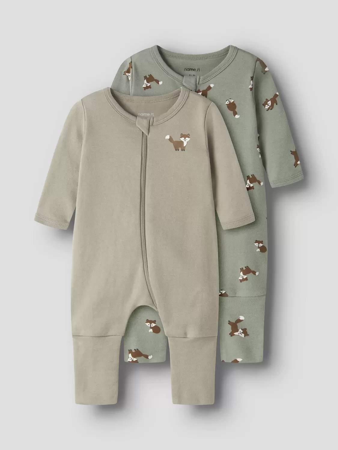 NBMNIGHTSUIT 2P ZIP FF FOX NOOS